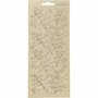 Stickers Goud - Bloemen-Design - Creatieve DIY-Stickers - Zelfklevend - Decoratie & Knutselen - 10x23 cm - 1 Stickervel