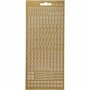 Stickers Goud - Gouden Cijfers Stickers - Zelfklevende Foliestickers Met Getallen - Stickervellen Cijfers - DIY Decoratie - Kaarten Maken - Scrapbooking - 10x23 cm - 1 Vel