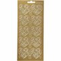 Stickers Goud - Hartjes Decoratie Stickers - Zelfklevende Stickervellen - Valentijn Plakstickers - DIY Kaarten Maken - Scrapbooking & Feestelijke Decoratie - 10x23 cm