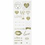 Stickers - goud - love - 10x24 cm