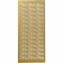Stickers - Goudkleurige Tafeldecoratie Stickers - DIY Zelfklevende Kaartenstickers - Perfect Voor Menus & Feestelijke Versiering - Hoogwaardige Kwaliteit - Afmetingen 10x23 cm - 1 Set