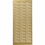 Stickers - goud - menu - 10x23 cm