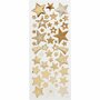 Stickers Goud - Kerst Stickers - Gouden Feestelijke Stickervellen - Zelfklevende DIY Plakstickers - Scrapbooking & Decoratie - 10x23 cm
