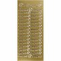 Stickers Goud - Gouden Tillykke Stickers - Zelfklevende Feestelijke Stickervellen - DIY Decoratie - Scrapbooking & Versiering - 10x23 cm