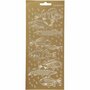 Stickers Goud - Vissen Stickers - Gouden Zelfklevende Stickervellen - Decoratieve Plakstickers - DIY Knutselen - Kaarten Maken & Scrapbooking - 10x23 cm