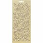 Stickers Goud - Vlinders Stickers - Gouden Feestelijke Stickervellen - Zelfklevende DIY Plakstickers - Scrapbooking & Decoratie - 10x23 cm