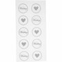 Stickers Goud - Bruiloft Stickers - Zelfklevende Harten & Ringen Stickervellen - Decoratieve DIY Plakstickers - Kaarten Maken - Scrapbooking - 10x23 cm