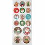 Stickers Goud - Kerstmis Stickers - Gouden Feestelijke Stickervellen - Zelfklevende DIY Plakstickers - Scrapbooking & Kaarten Maken - 10x23 cm