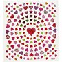 Stickers Kleine Harten - Hartjes Stickers - Zelfklevende Stickers - DIY Kaarten Maken - Valentijnsdag Stickers - Feestelijke Plakstickers - Hobby Stickers - 15x16,5 cm - 1 Vel