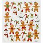 Stickers Goud - Koekjesfiguren Stickers - Zelfklevende Plakstickers - Gouden Stickervellen Met Feestelijke Koekjesvormen - DIY Versiering - 15x16,5 cm