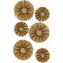 Stickers Rosettes - Gouden Glitter Stickers - Zelfklevende Plakstickers Met Rozetten - DIY Decoratie - Scrapbooking & Feestelijke Versiering - 6 Stuks