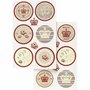 Stickers Royal - Koningsrode Stickers - Zelfklevende Feestelijke Stickervellen - DIY Kaarten Maken - Scrapbooking & Versiering - 9x14 cm - 4 Vellen