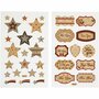 Stickers Sterren Labels - Zelfklevende Gouden Stickers - 'For You' Labels Met Sterren - DIY Decoratie & Scrapbooking - 10x16 cm - 4 Vel