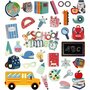 Stickers - Terug naar School - Educatieve Stickers - DIY School Stickers - Scrapbooking Accessoires - Creatieve Decoratie voor Kinderen - Afmetingen 15x16,5 cm
