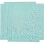 Stickers Turquoise - Gekleurde Stickers - Zelfklevende Turquoise Plakstickers - DIY Versiering - Scrapbooking & Decoratie - 10x11,5 cm