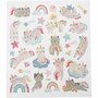 Unicorn Katten Stickers - Magische Knutselstickers - DIY Plakstickers voor Scrapbooking, Kinderen & Creatieve Decoratie - 15x16,5 cm