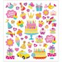 Stickers Verjaardag - Feestelijke Stickers - Zelfklevende Plakstickers - DIY Kaarten Maken - Kinderfeest Decoratie - Cadeauversiering - Feest Stickers - 15x16,5 cm - 1 Vel