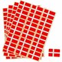Stickers - Vlag Sticker - Zelfklevend - Rood, Wit - Deense Vlag - 72 stuks