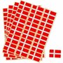 Stickers Vlag - Deense Vlag Stickers - Zelfklevende Rode & Witte Stickervellen - DIY Decoratie Voor Kaarten Maken & Scrapbooking - 72 Stuks
