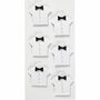 Stickers Wit - Overhemd Stickers - Zelfklevende Stickervellen Voor Mannen Thema - DIY Feestdecoratie - Scrapbooking & Versiering - 33x35 mm - 6 Stuks