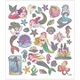 Stickers Zeemeerminnen - Kinderen Stickers - Zelfklevende Plakstickers - Onderwater Thema Stickers - DIY Kinderfeest Stickers - Feestelijke Stickers - Scrapbooking Stickers - 15x16,5 cm - 1 Vel