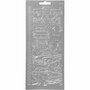 Stickers Zilver - Auto Stickers - Zelfklevende Voertuigen Stickervellen - DIY Plakstickers Voor Scrapbooking & Kaarten Maken - 10x23 cm