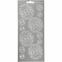 Stickers - zilver - bloemen - 10x23 cm