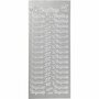 Stickers - zilver - bryllup - 10x23 cm