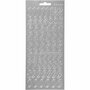 Stickers Zilver - Cijfers Stickers - Zelfklevende Getallen Stickervellen - DIY Decoratie Voor Scrapbooking & Kaarten Maken - 10x23 cm
