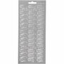 Stickers Zilver - Hoed Stickers - Zelfklevende Feestelijke Plakstickers - DIY Decoratie Voor Scrapbooking & Kaarten Maken - 10x23 cm