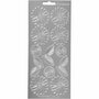 Stickers Zilver - Margrieten Stickers - Zelfklevende Bloemen Stickervellen - DIY Botanische Decoratie & Scrapbooking - 10x23 cm