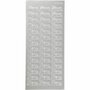 Stickers Zilver - Menu Stickers - Zelfklevende Kaarten Stickervellen - DIY Tafeldecoratie & Scrapbooking - 10x23 cm