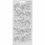 Stickers - zilver - rozen - 10x23 cm