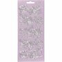 Stickers Zilver - Rozen Stickervel - Zelfklevende Plakstickers Met Bloemen Thema - DIY Valentijn & Kaarten Maken - 10x23 cm