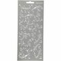 Stickers - zilver - swirl - 10x23 cm