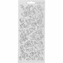 Stickers Zilver - Vlinders Stickers - Romantische Zelfklevende Stickervellen - DIY Decoratie Voor Kaarten & Knutselen - 10x23 cm