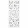 Stickers Zilver - Vlinders Stickervel - Zelfklevende Plakstickers Met Vlindermotief - DIY Scrapbooking & Feestelijke Decoratie - 10x24 cm