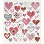 Stickers Hartjes - Stickervel Met Harten Thema - Zelfklevende Stickers Voor Valentijn, Kaarten Maken & DIY Decoratie - 15x16,5 cm - 1 Vel