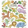 Stickers - Wilde Dieren Stickervel - DIY Plakstickers - Creatieve Hobby Stickers - Formaat 15x16,5 cm - Safari Thema - Decoratieve Stickers - Dieren Knutselen