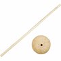 Mini Houten Standaard - Houten Staafje Op Voet - Decoratiestandaard voor Kleine Projecten - DIY Standaard - Hoogte 30cm - Diameter 6,5cm - 5 Setjes