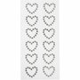 Zelfklevende Strasstenen Harten - Strass Hartjes - Plak Strass - Knutsel & Decoratie - Sieraden Versieren - Strass Stickers - DIY Scrapbooking - Zilver - 23x21 mm - 12 Stuks