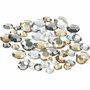 Strasstenen, gouden glans, rond, afm 6+9+12 mm, 360 stuk/ 1 doos