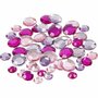 Strasstenen - Zwarte Facet Strasstenen - Zelfklevende Ronde Strass - DIY Strass Voor Decoratie - 6+8+10 mm - 40 Stuks