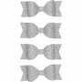 Vivi Gade Strikken - Witte Glitter Strikken - Zelfklevende Papier Strikken Voor Decoratie - 31x85 mm - 4 Stuks
