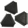 Structuurkam Set - Zwarte Rubber Textuur Kammen - Voor Knutselwerk en Decoratie - Afmeting 9 cm - Set van 3 Stuks