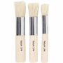 Tamponeerkwasten - Ronde Kwasten Voor Textiel En Houtbewerking - Lengte: 10 cm - Diameter: 11+14+17 mm - Set van 3 Stuks - Stempelkwasten - Hobby Penselen - Textielbewerking