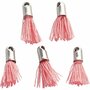 Tassel, lichtrood, L: 10 mm, gatgrootte 1 mm, 5 stuk