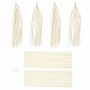 Tassels, off-white, afm 12x35 cm, 14 gr, 12 stuk/ 1 doos