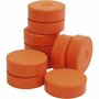 Tempera Verfblokken - Waterverf - 10 Stuks - Oranje - Geschikt voor Papier en Karton - Ideaal voor Scholen - Afmeting 19 x 57 mm - Ronde Blokken