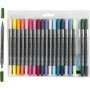 Permanente Textielstiften - Extra Kleuren - Dubbele Punt - Stoffen Markers - DIY Textiel Decoreren - Kleding Markers - Textielverf Stiften - Kleurvaste Textielstiften - 23+3